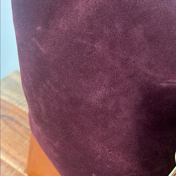 Dooney & Bourke Burgundy Fall Suede Leather Women's Bag and Matching Wallet Set - Picture 6 of 14